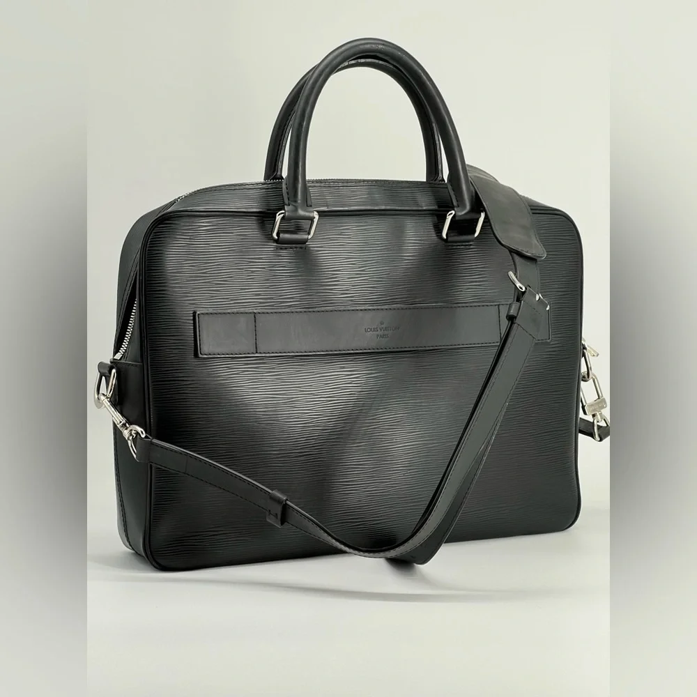 LOUIS VUITTON Porte-Documents Black Epi Leather Bag